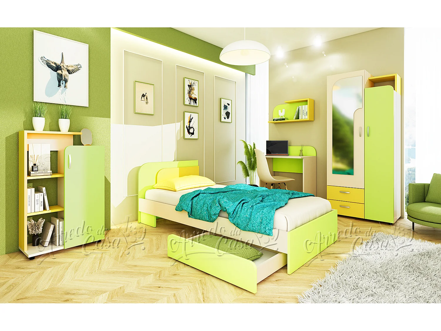 Cameretta bambino design moderno CCU1