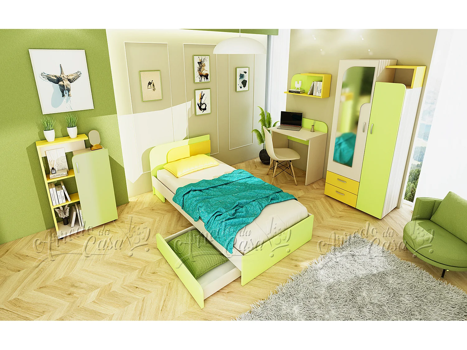 Cameretta bambino design moderno CCU1