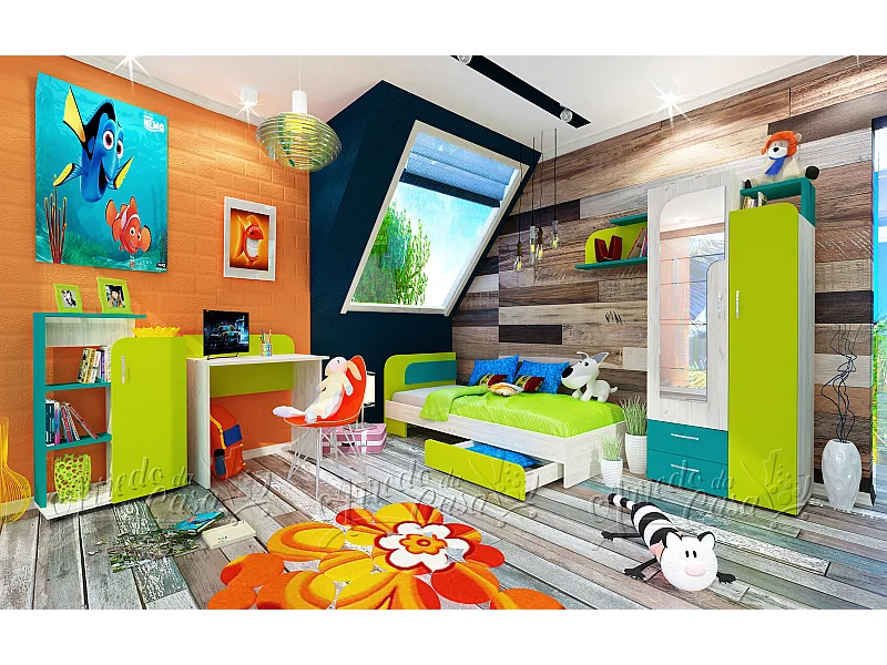 Cameretta bambino design moderno CCU1