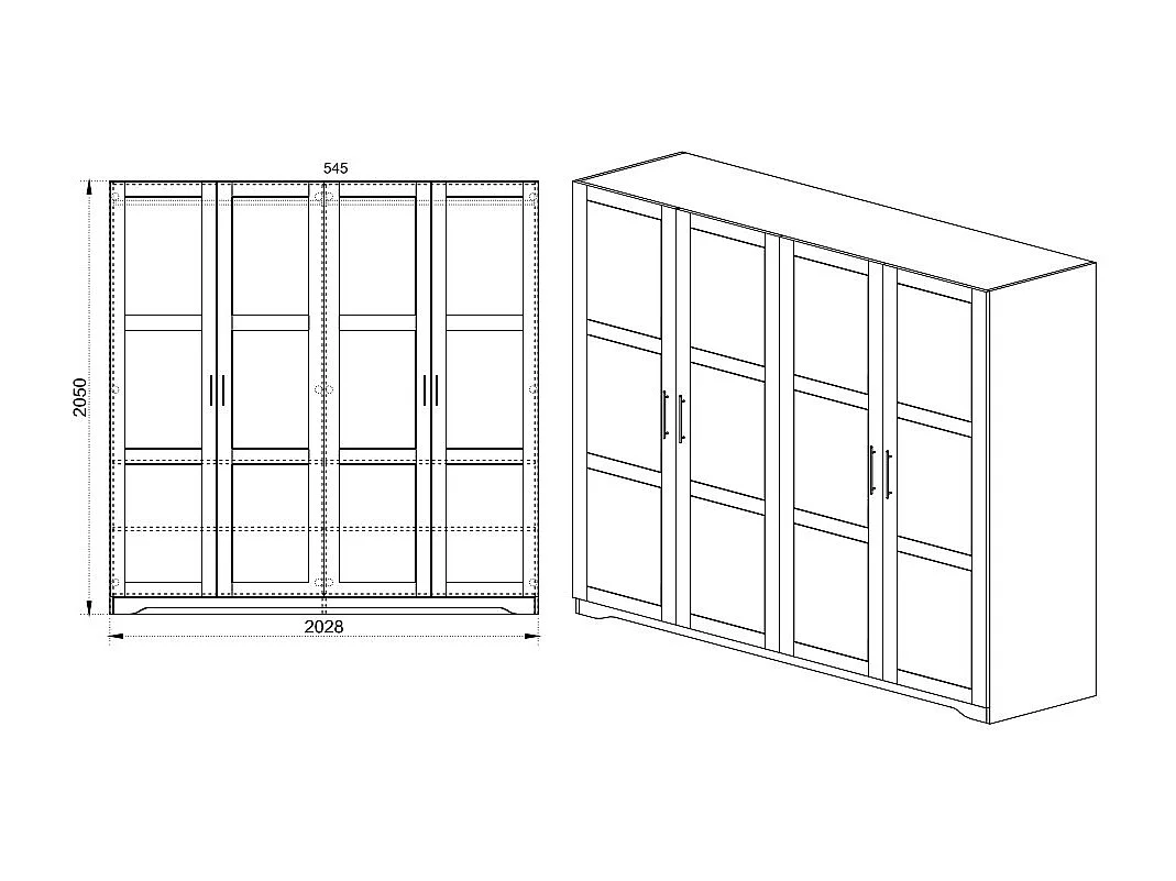 Camera da letto completa beige ed effetto legno antico CDLI38