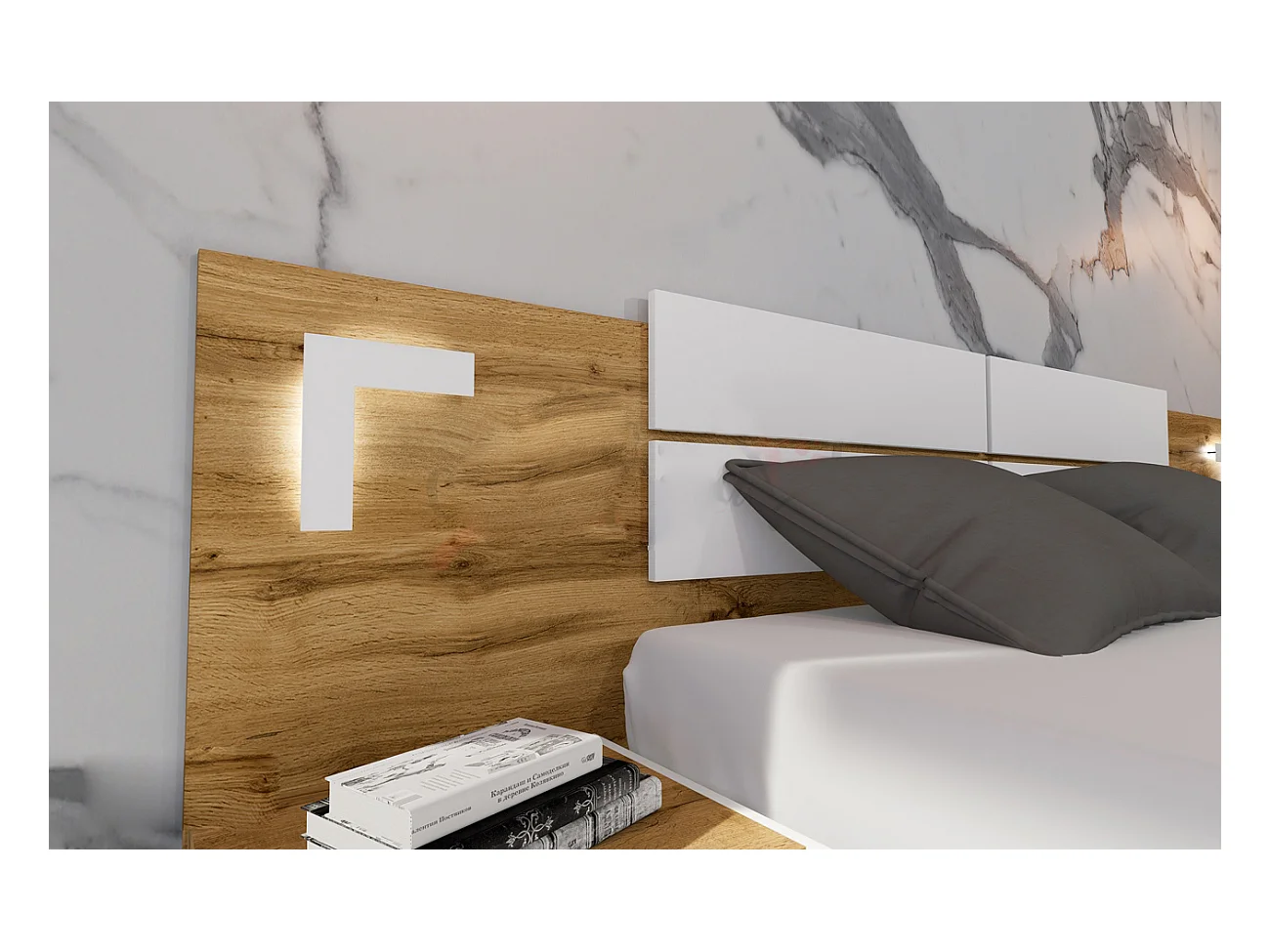 Camera matrimoniale completa bianca e rovere CDLI21