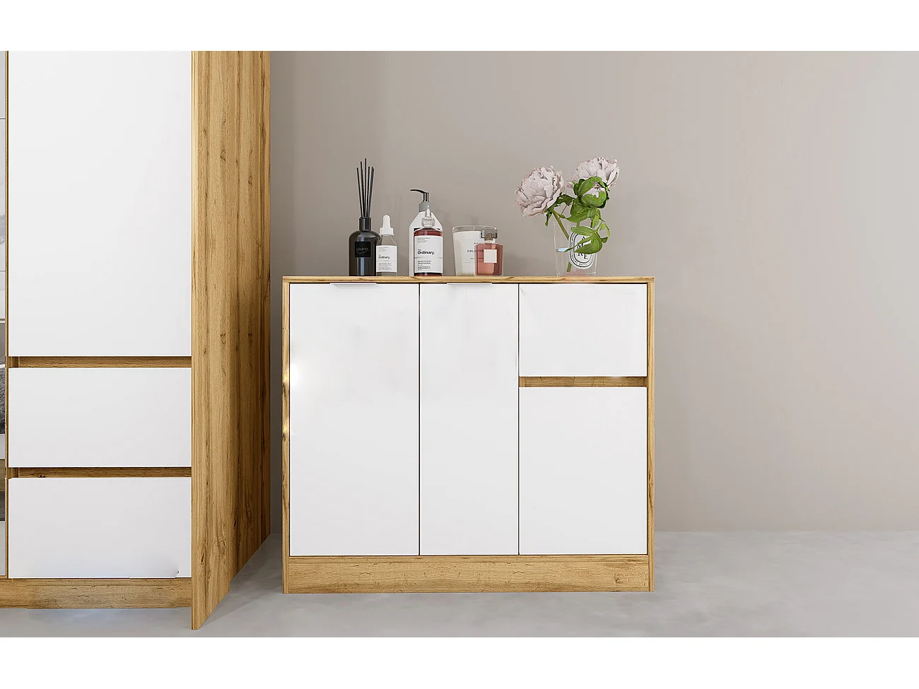 Camera matrimoniale completa bianca e rovere CDLI21