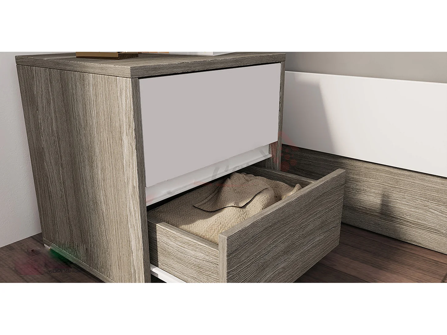 Camera da letto completa rovere e bianco CDLI7009