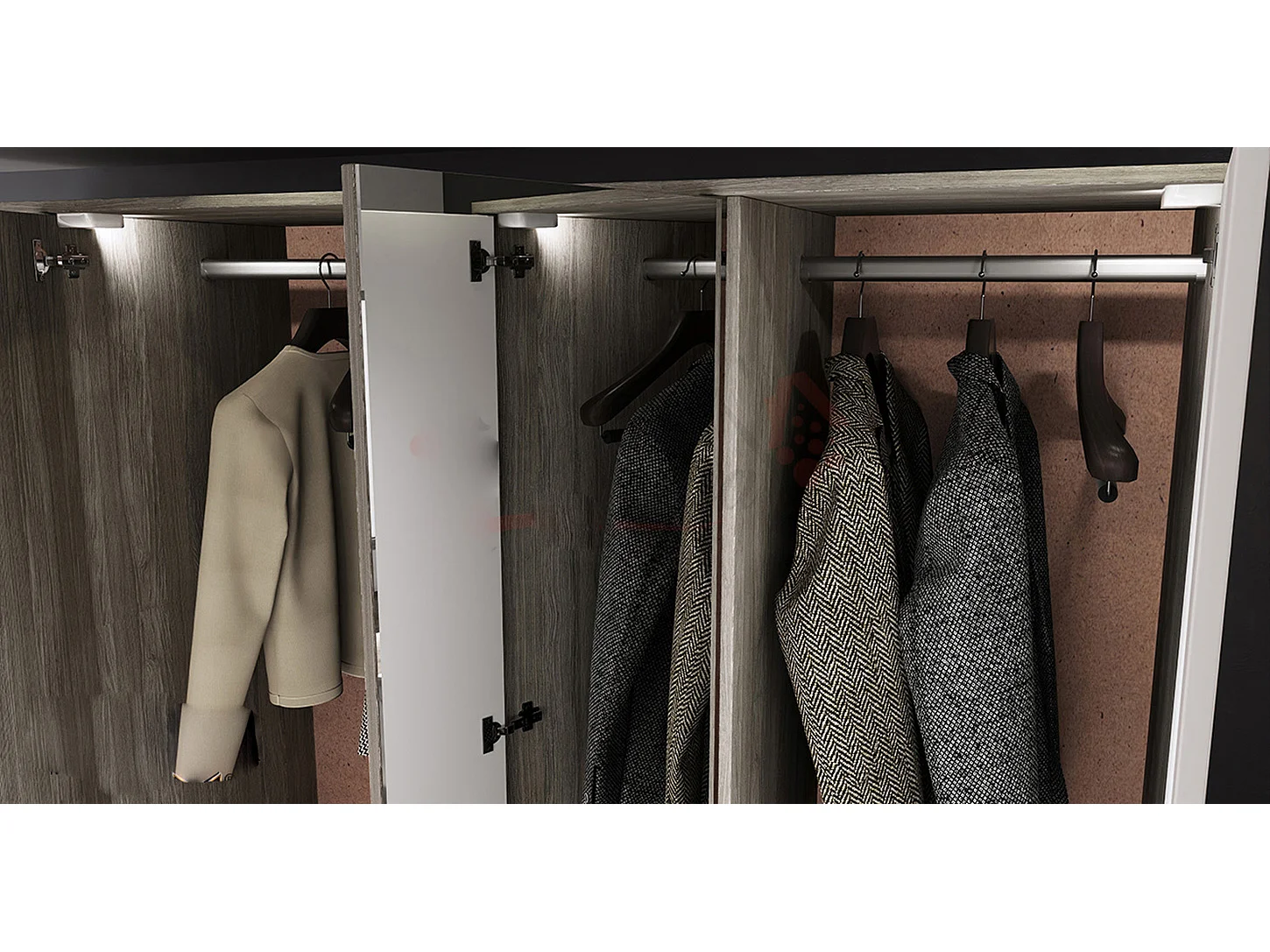 Camera da letto completa rovere e bianco CDLI7009