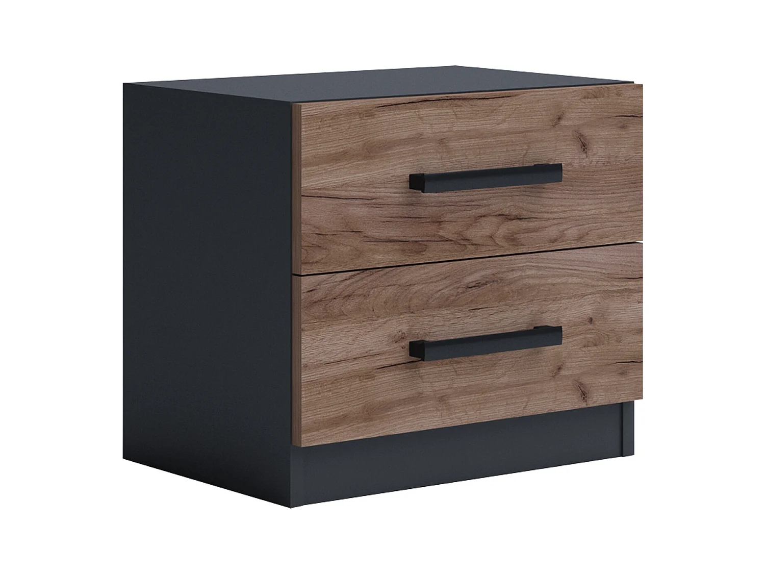 Camera matrimoniale con letto contenitore 160x200 cm noce e antracite CMG38