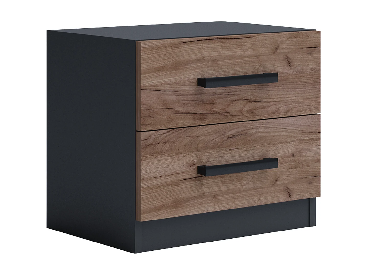 Camera matrimoniale con letto contenitore 160x200 cm noce e antracite CMG38