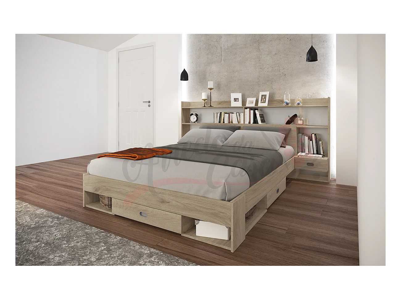 Camera da letto completa rovere naturale CDLI6