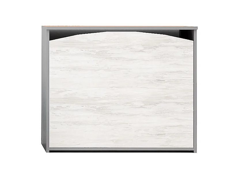 Cameretta completa moderna con 2 letti contenitore 82x190 cm bianco legno/arancio/grigio CBG2