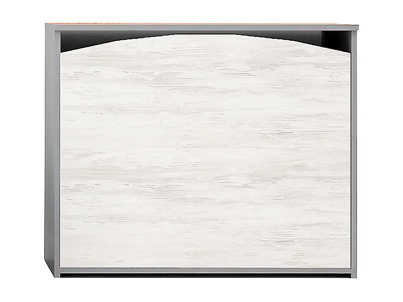 Cameretta completa moderna con 2 letti contenitore 82x190 cm bianco legno/arancio/grigio CBG2