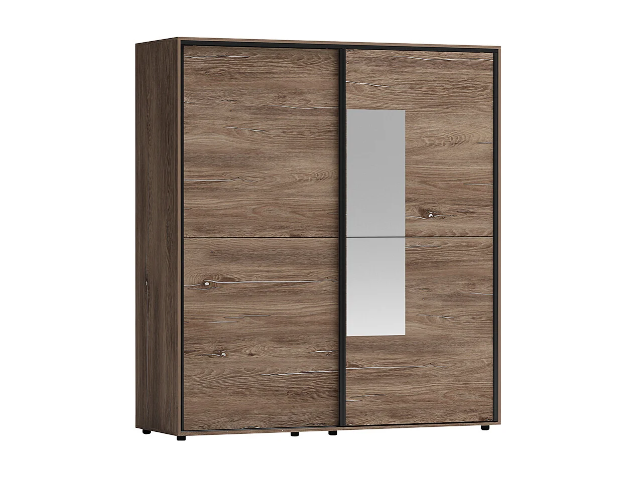 Camera da letto matrimoniale completa con letto 160x200 cm marrone CMG43