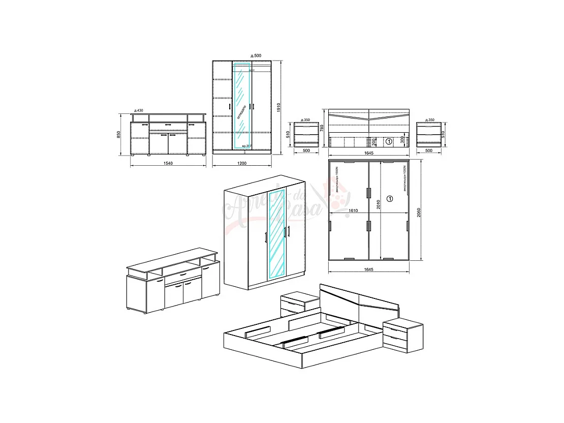 Camera da letto completa sonoma CDLI33