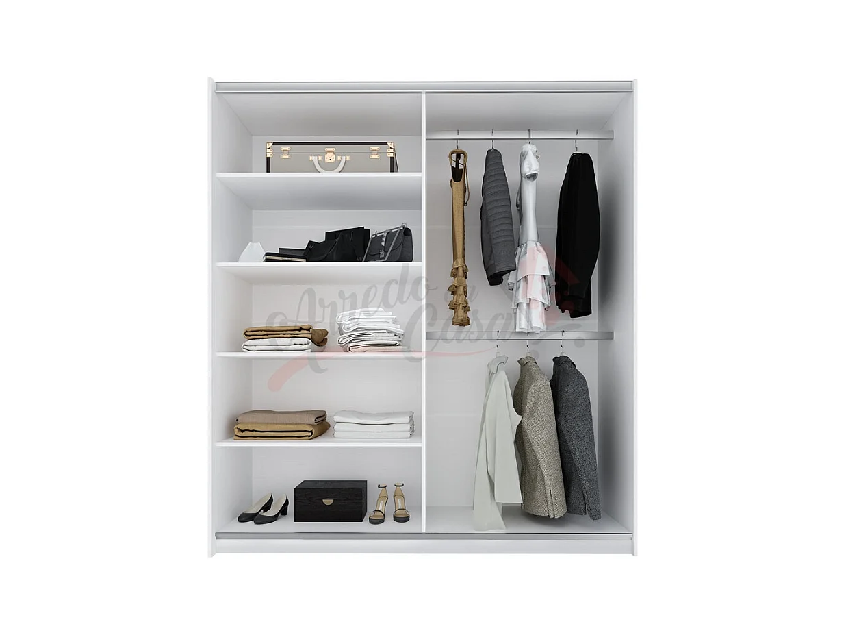 Camera da letto completa legno e bianco lucido CDLI35