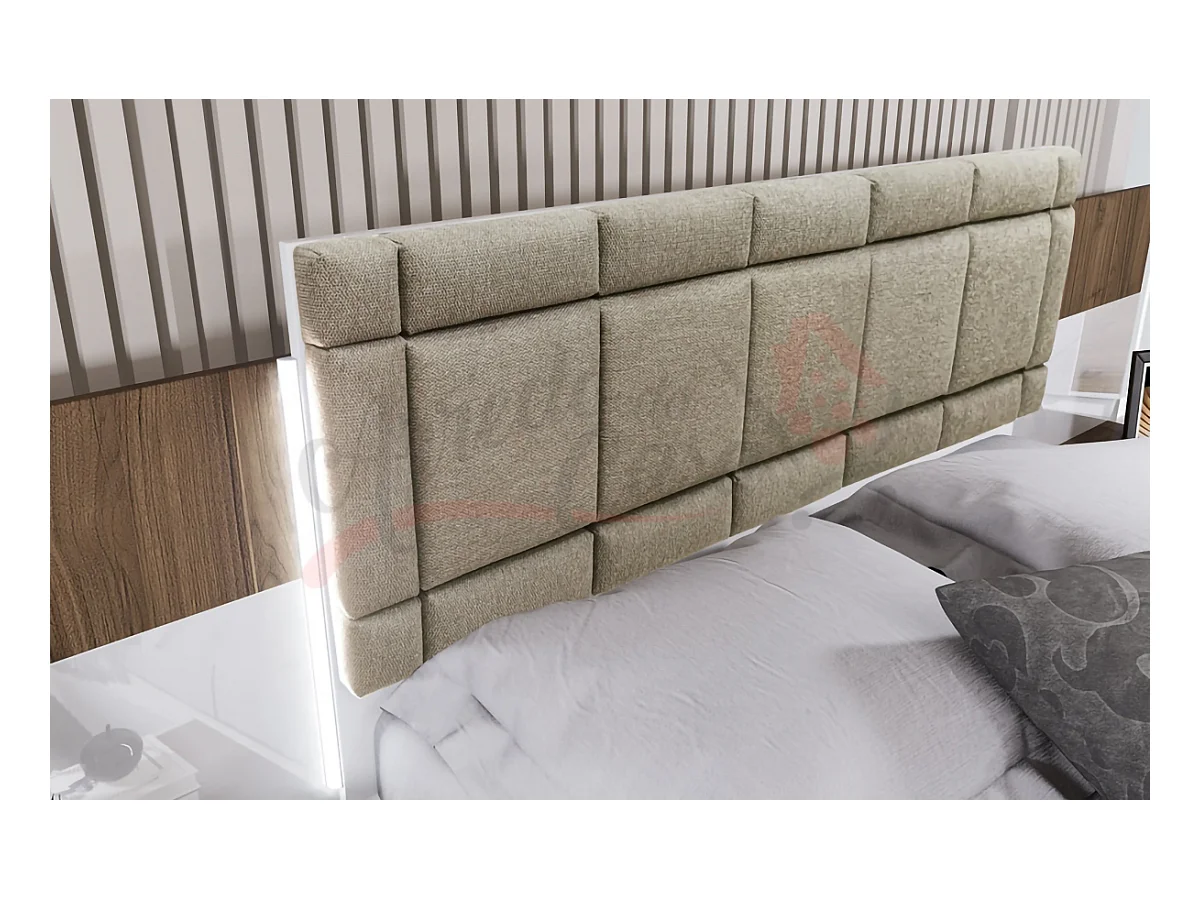 Camera da letto completa legno e bianco lucido CDLI35