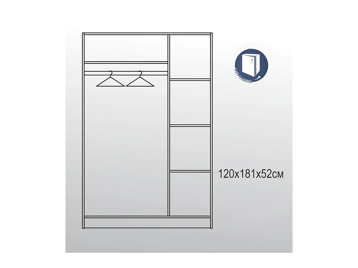 Cameretta 120x190 con letto a una piazza e mezza ad angolo e comodino moderno bianco lucido CBG9