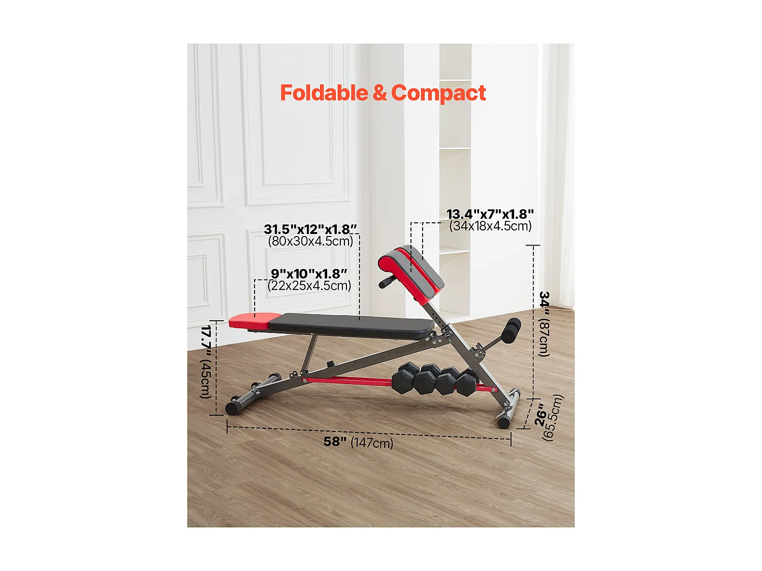 Banco di Iperestensione SucceBuy di Sedia Romana SucceBuy, Estensione di Schiena Regolabile Multifunzione per Palestra