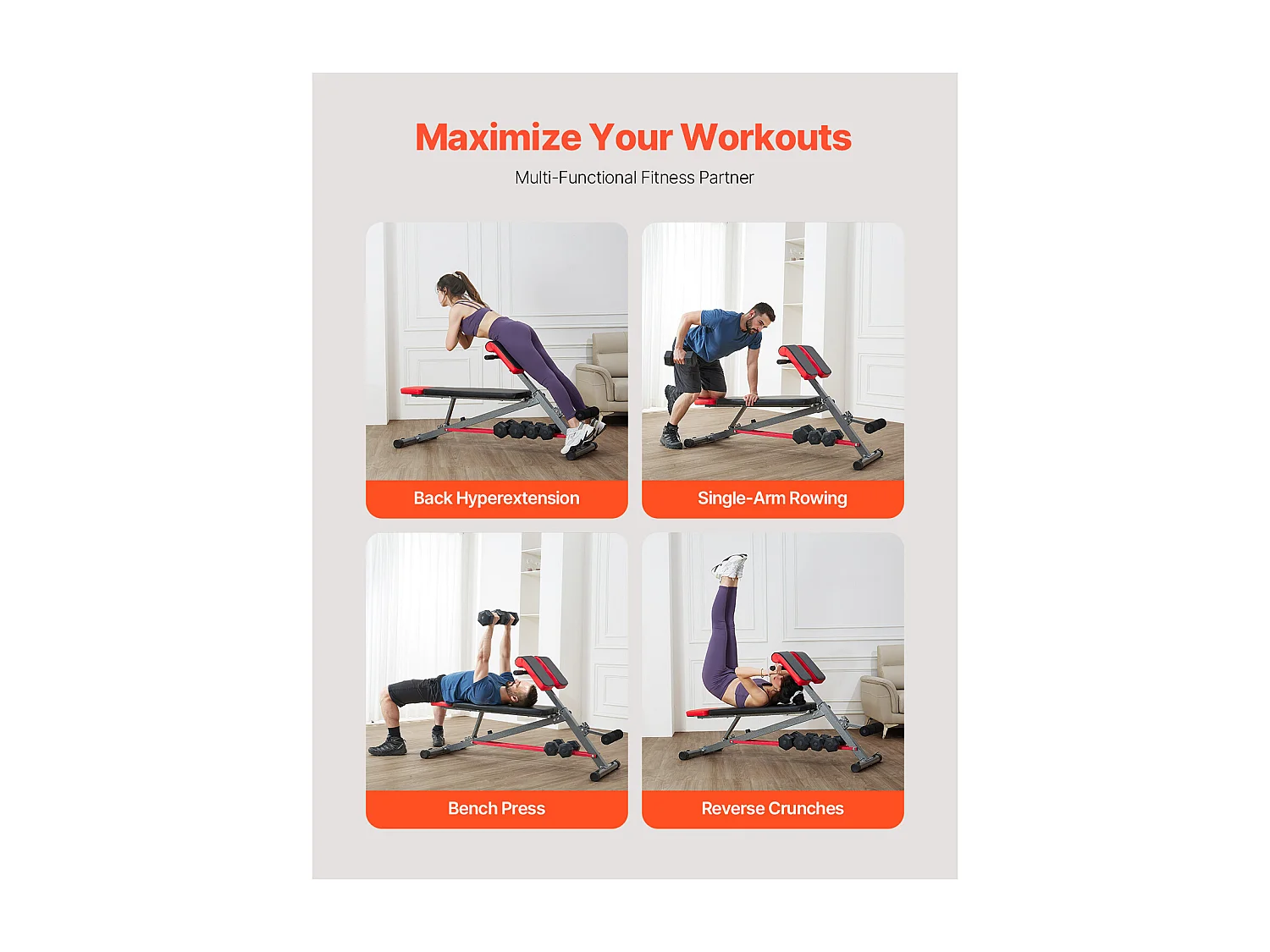 Banco di Iperestensione SucceBuy di Sedia Romana SucceBuy, Estensione di Schiena Regolabile Multifunzione per Palestra