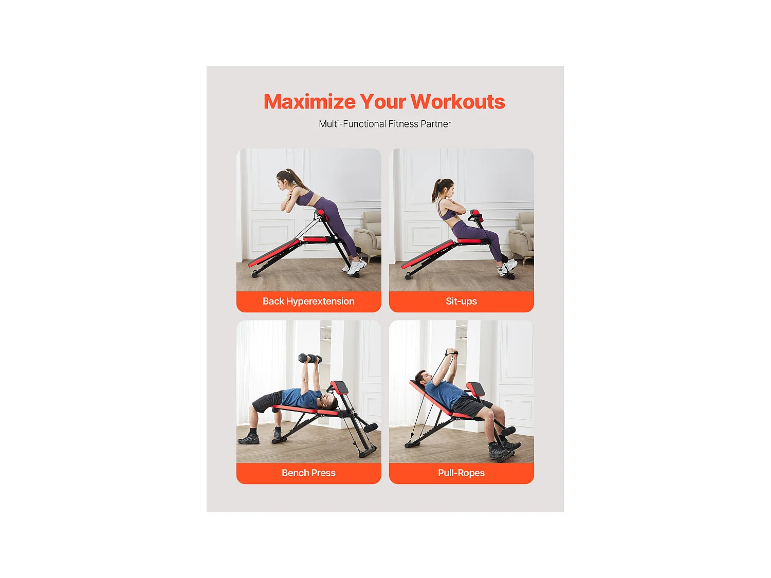 Hyperextensionsbank SucceBuy des Rückens der Römischen Stuhl Klappbar und Verstellbar, Sporthalle