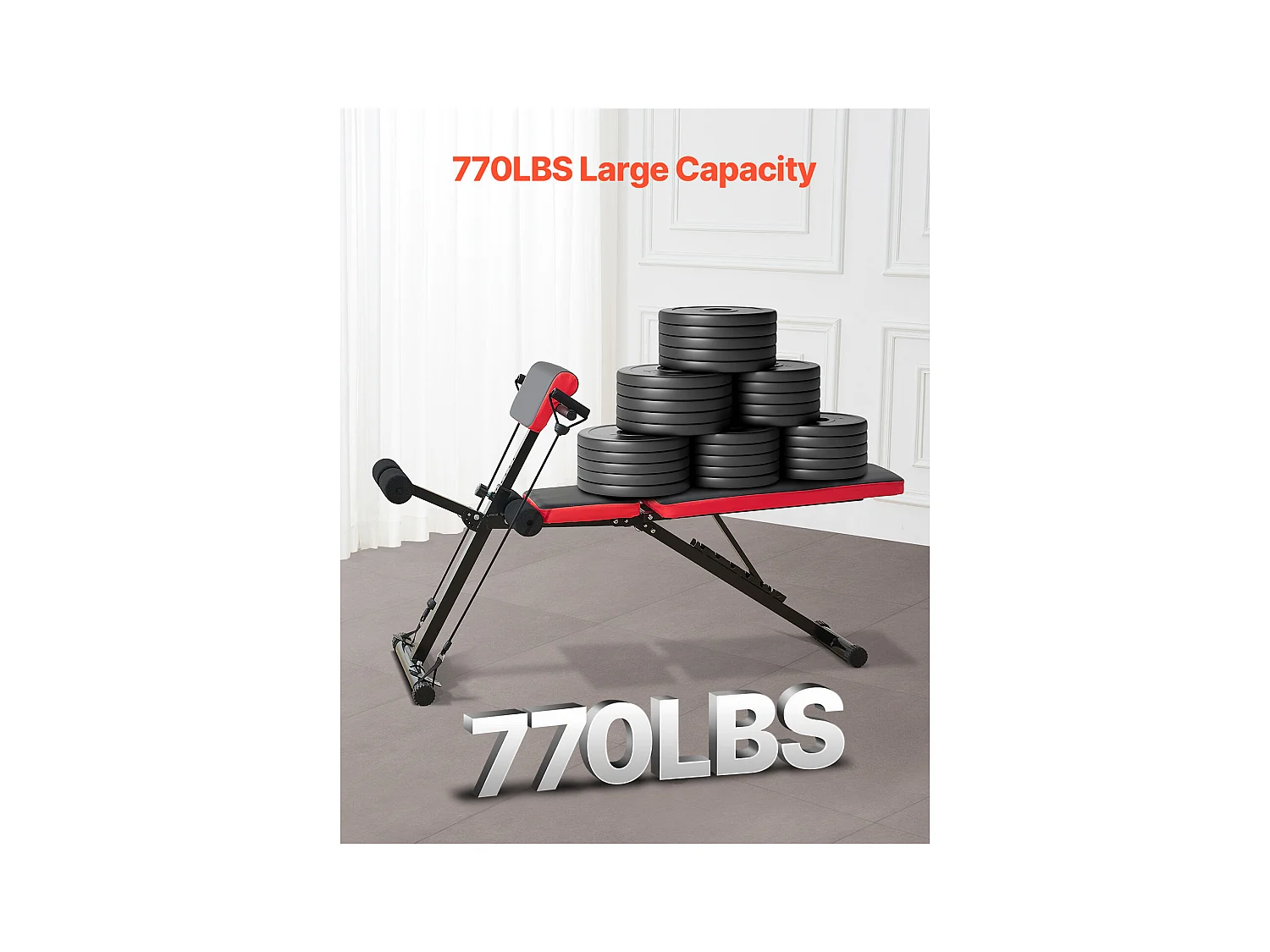 Hyperextensionsbank SucceBuy des Rückens der Römischen Stuhl Klappbar und Verstellbar, Sporthalle