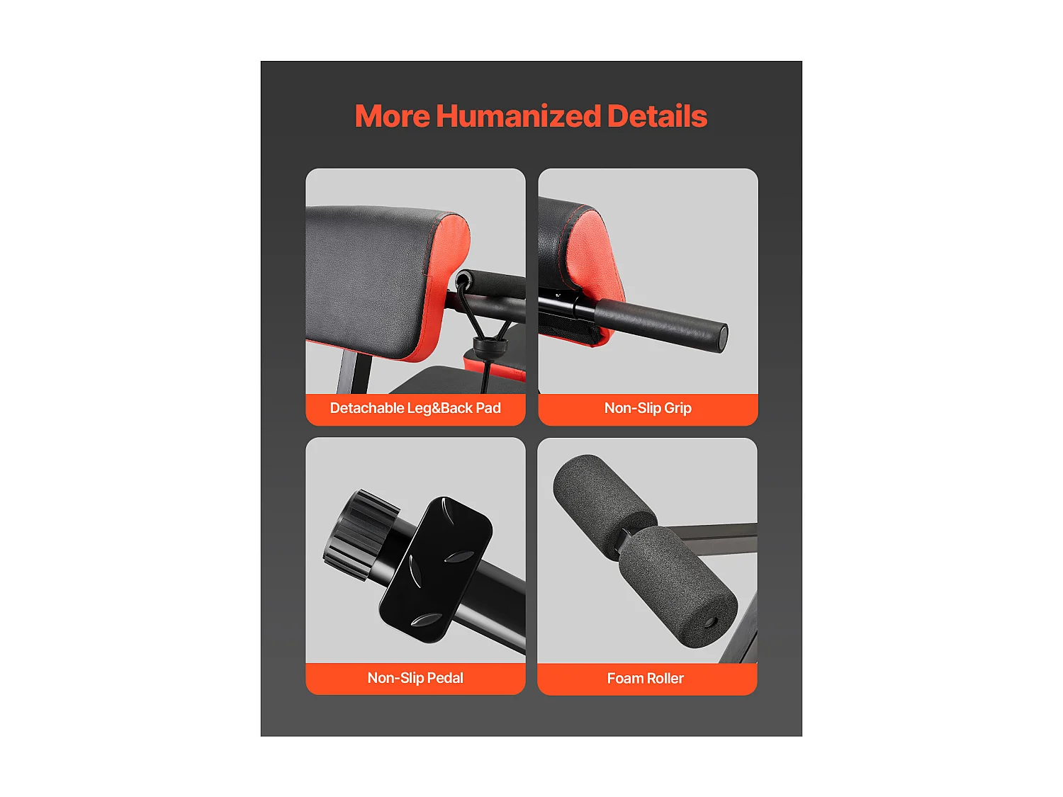 Banc d'Hyperextension SucceBuy du Dossier de la Chaise Romaine Pliable et Réglable, Salle de Sport