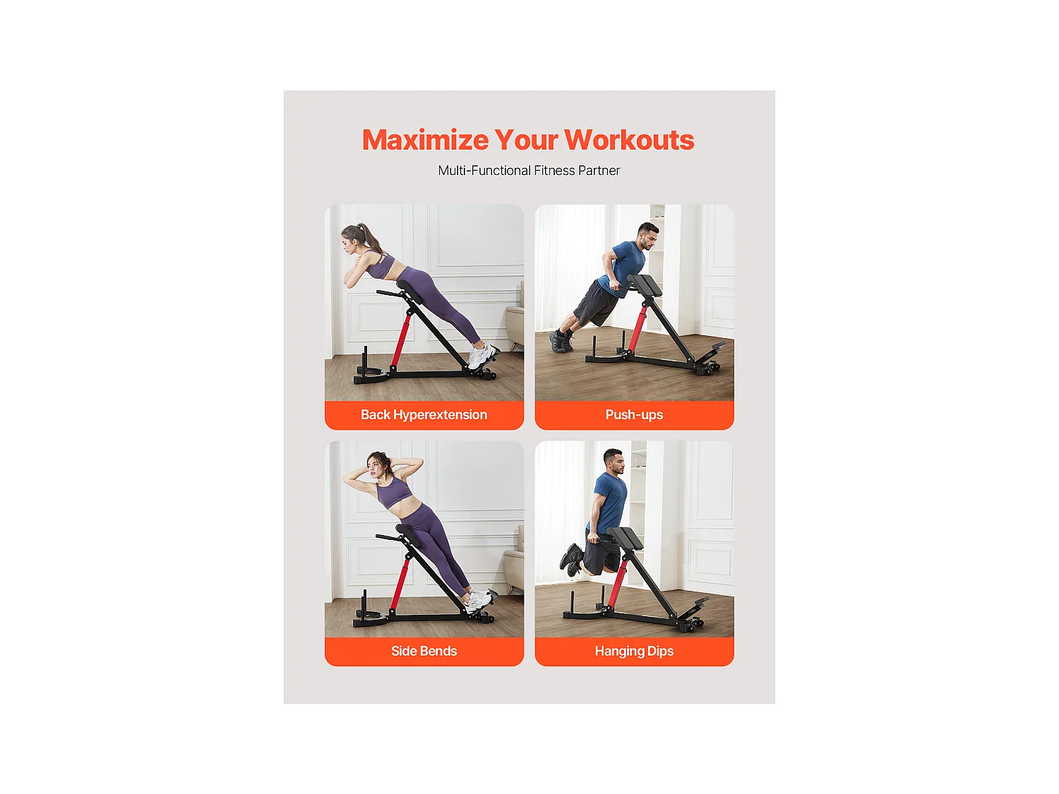 Banc d'Hyperextension SucceBuy du Dossier de la Chaise Romaine, Multifonction et Réglable