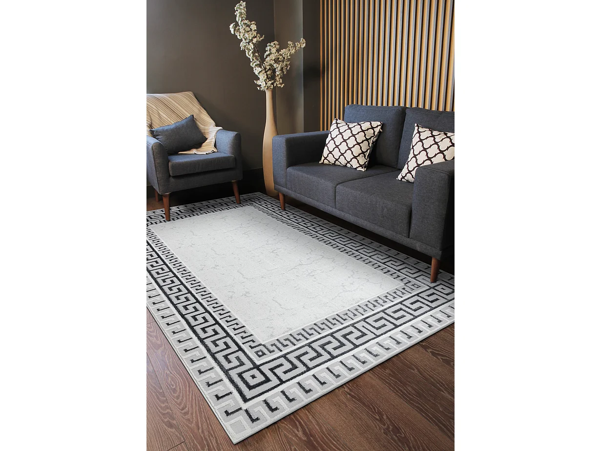 Tapis ALLURE 1960 Clé grecque, cadre - Structurel, élégant, glamour 140x190 cm