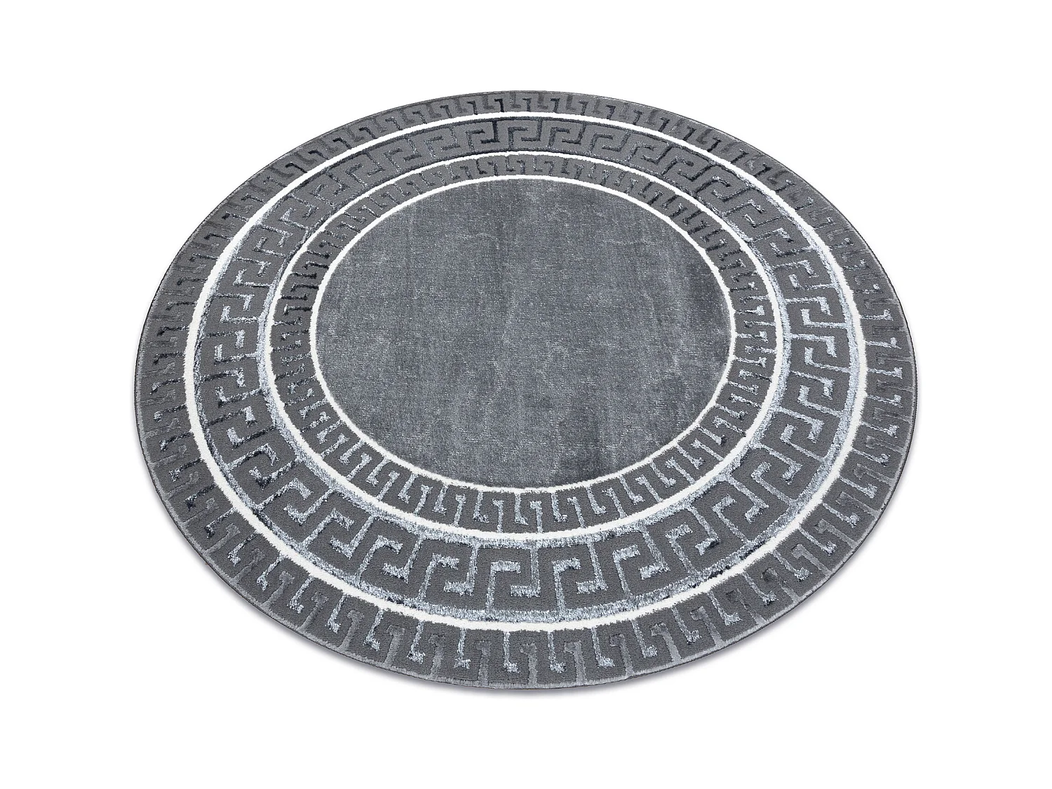 Tapis ALLURE 1960 cercle, Clé grecque, cadre - Structurel, élégant, cercle 120 cm