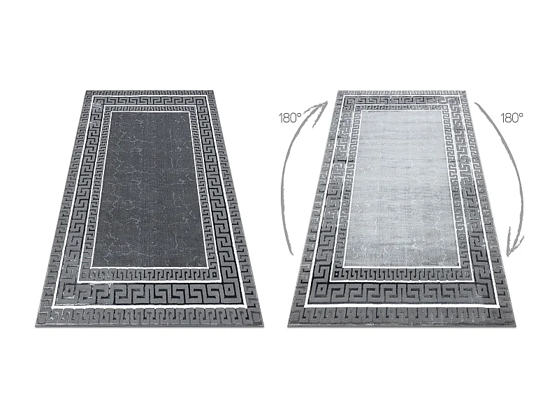 Tapis ALLURE 1960 Clé grecque, cadre - Structurel, élégant, glamour 140x190 cm