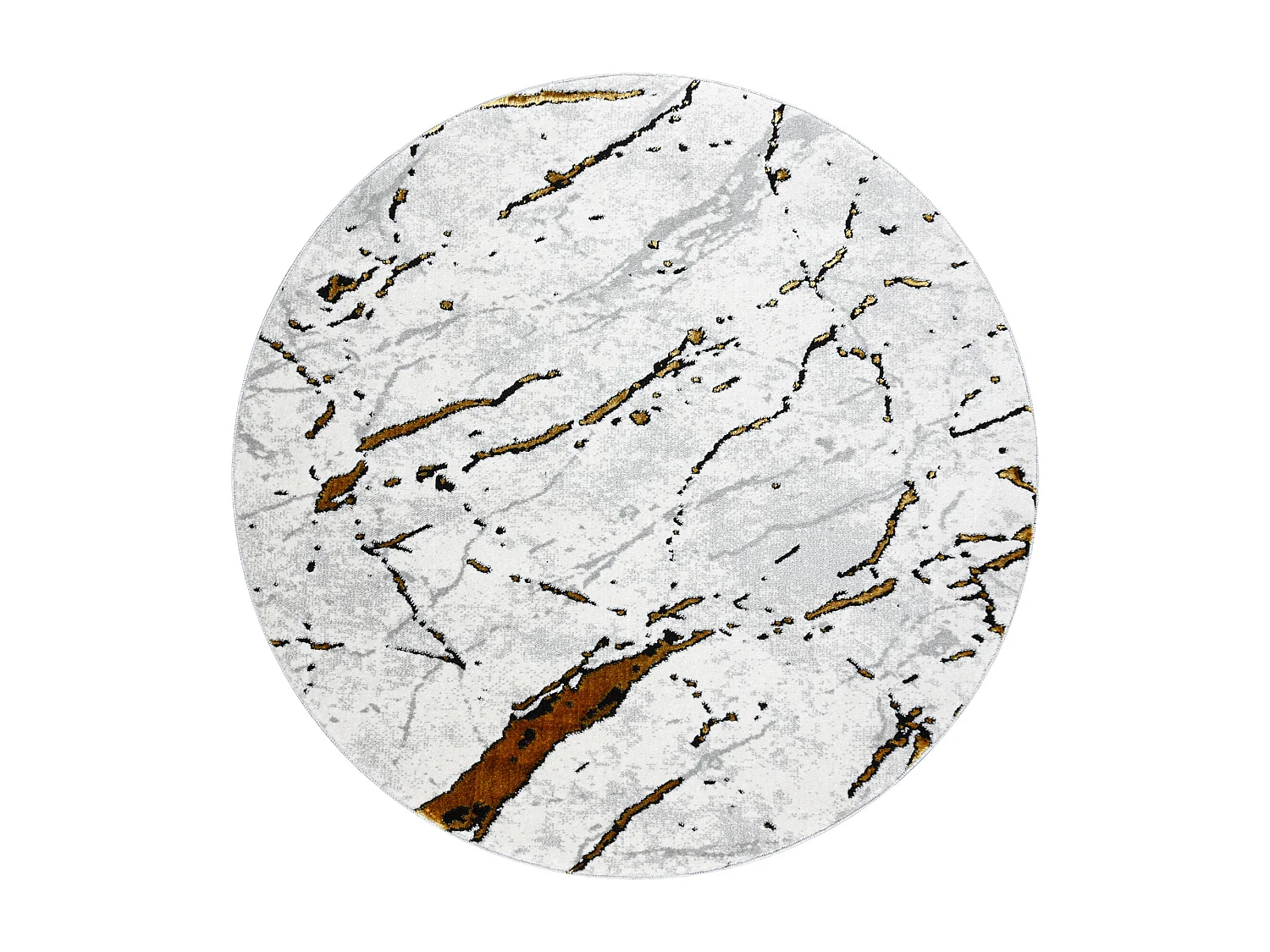 Dywan ALLURE 1963 koło Marmur - Strukturalny, stylowy, glamour biały cercle 150 cm