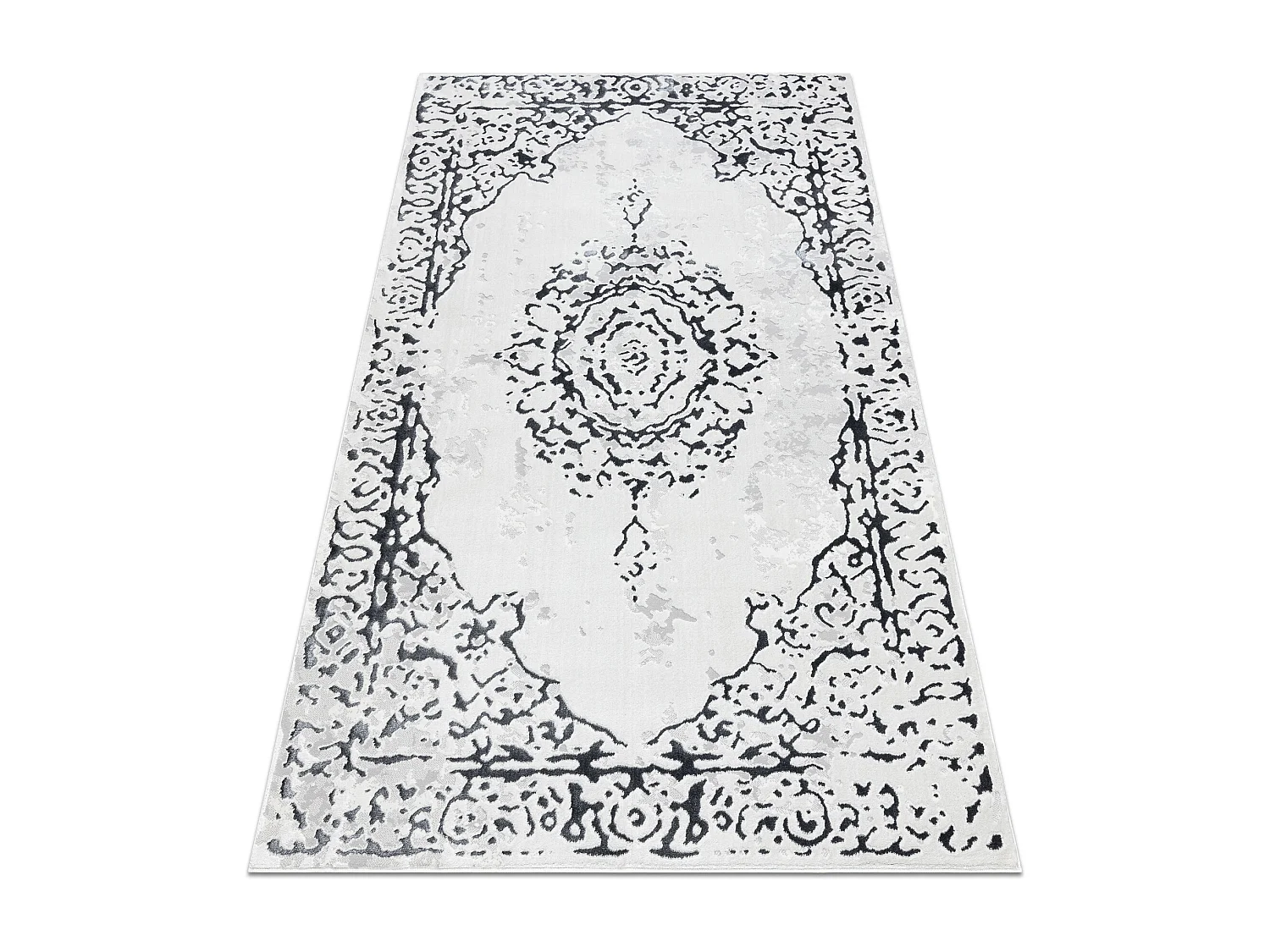 Dywan ALLURE 1961 Ornament, ramka - Strukturalny, stylowy, glamour bia 180x270 cm