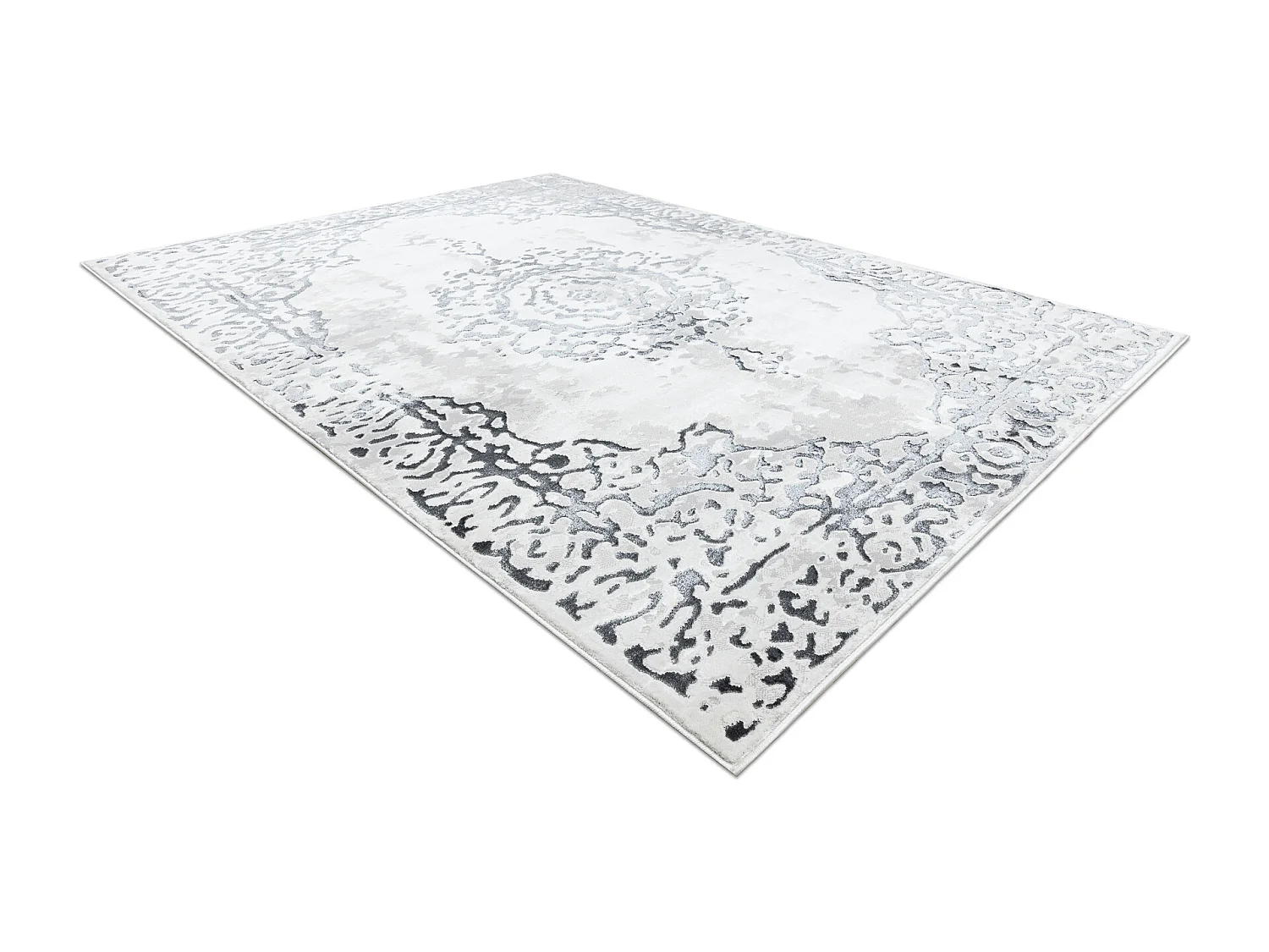 Dywan ALLURE 1961 Ornament, ramka - Strukturalny, stylowy, glamour bia 180x270 cm