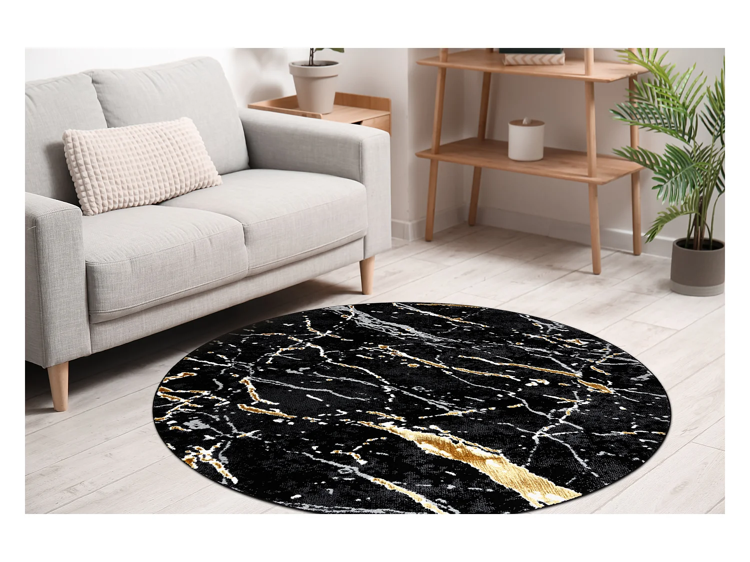 Teppich ALLURE 1963 Kreis Marmor - Strukturell, stilvoll, glamourös s cercle 200 cm