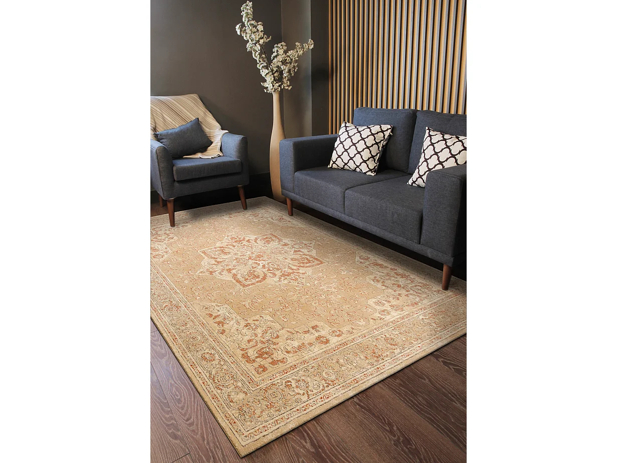 Tapis en laine LEGEND 468 03 GB700 OSTA - Rosace, cadre, exclusif beig 200x300 cm