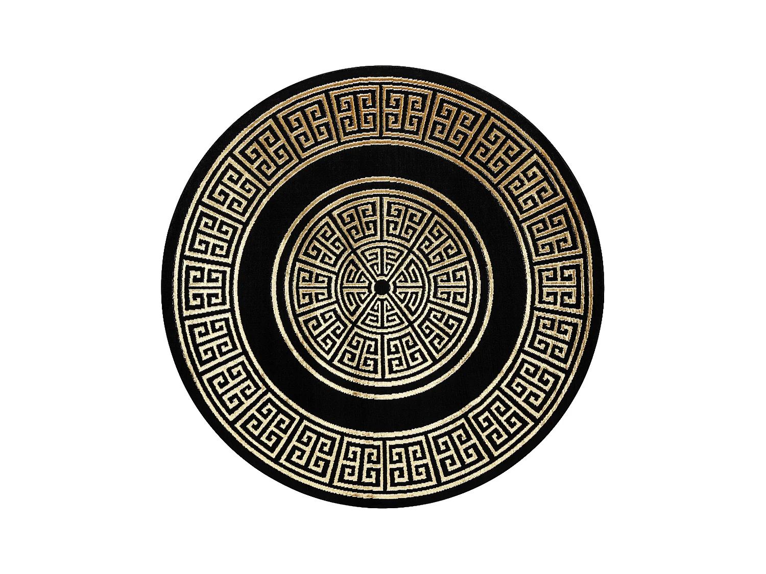 Dywan ALLURE 1968 koło Grecki klucz, ramka - Strukturalny, stylowy, g cercle 120 cm