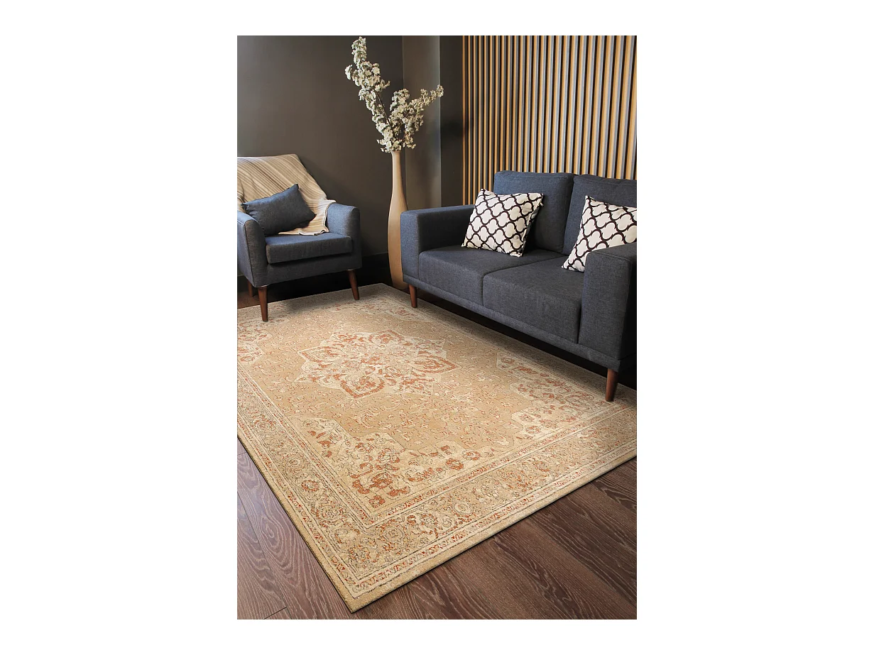 Tapis en laine LEGEND 468 03 GB700 OSTA - Rosace, cadre, exclusif beig 240x340 cm