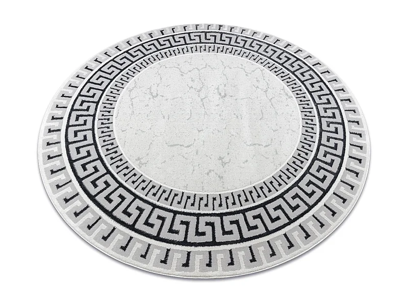 Tapis ALLURE 1960 cercle, Clé grecque, cadre - Structurel, élégant, cercle 150 cm