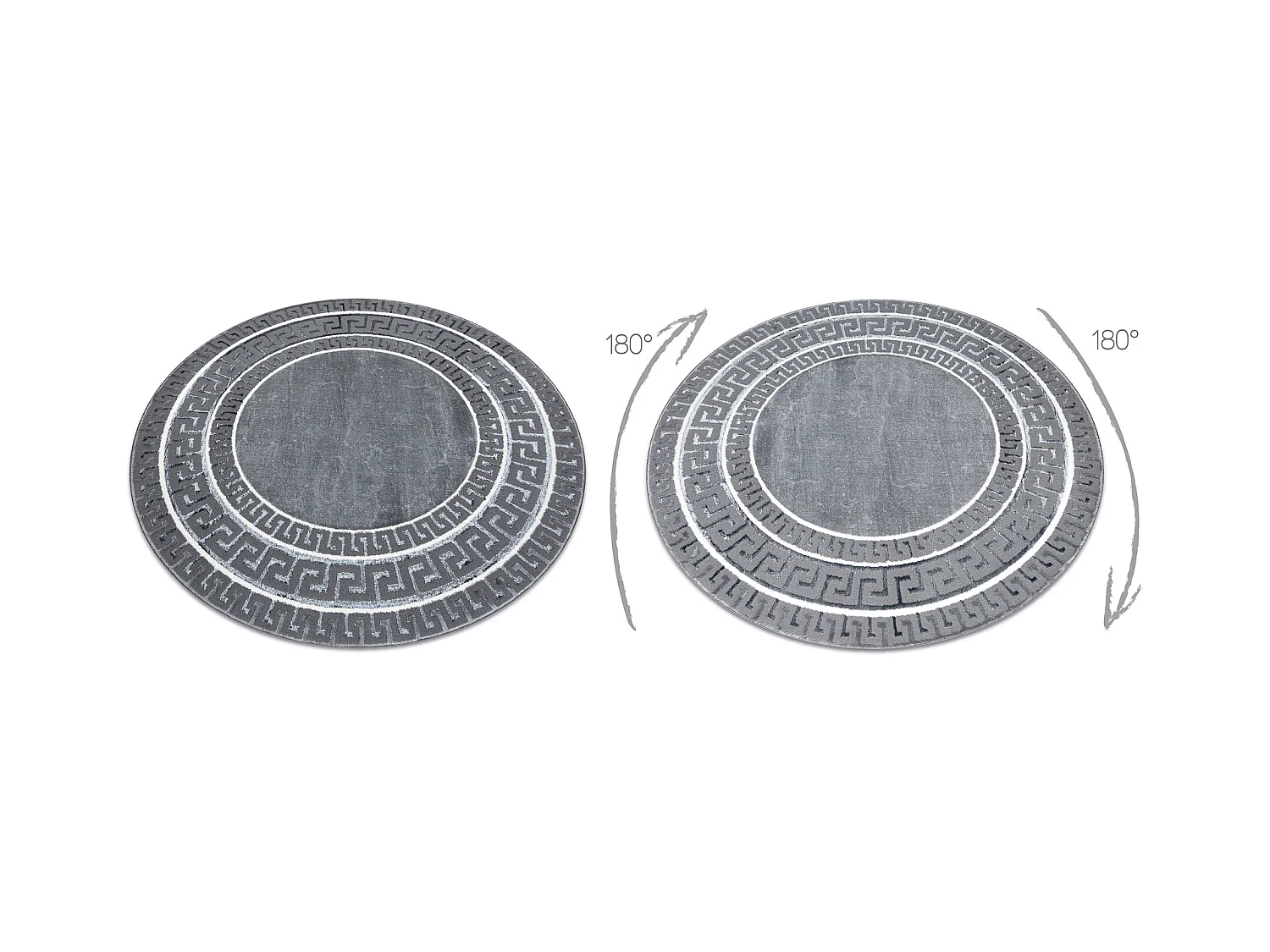 Tapis ALLURE 1960 cercle, Clé grecque, cadre - Structurel, élégant, cercle 150 cm