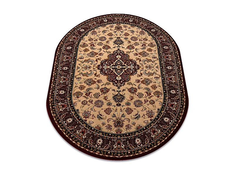 Tapis en laine OMEGA ovale ORION Rosace rubis clair 2 200x300 cm