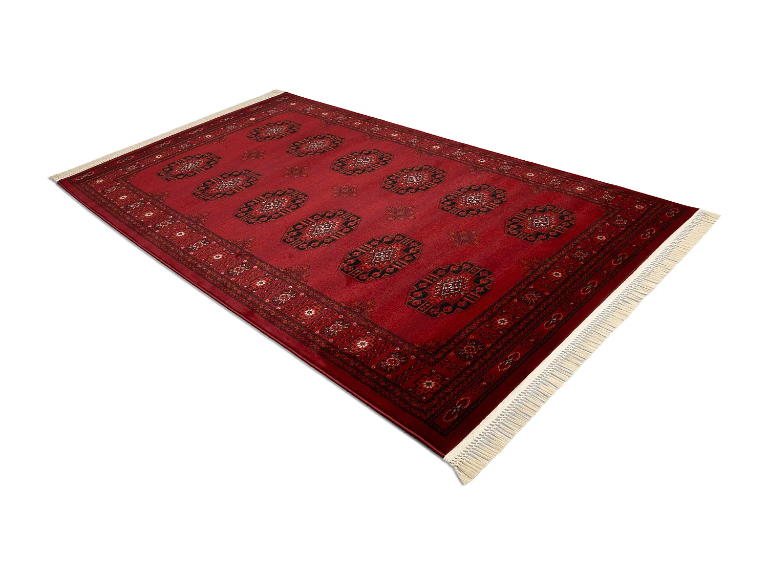 Tapete ORIENT 6871 bordeaux / preto Moldura, clássico, ornamento, com 300x400 cm