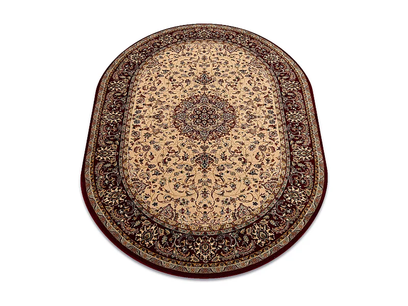 Tapis en laine POLONIA ovale Beshir Rosace rubis clair 2 170x235 cm