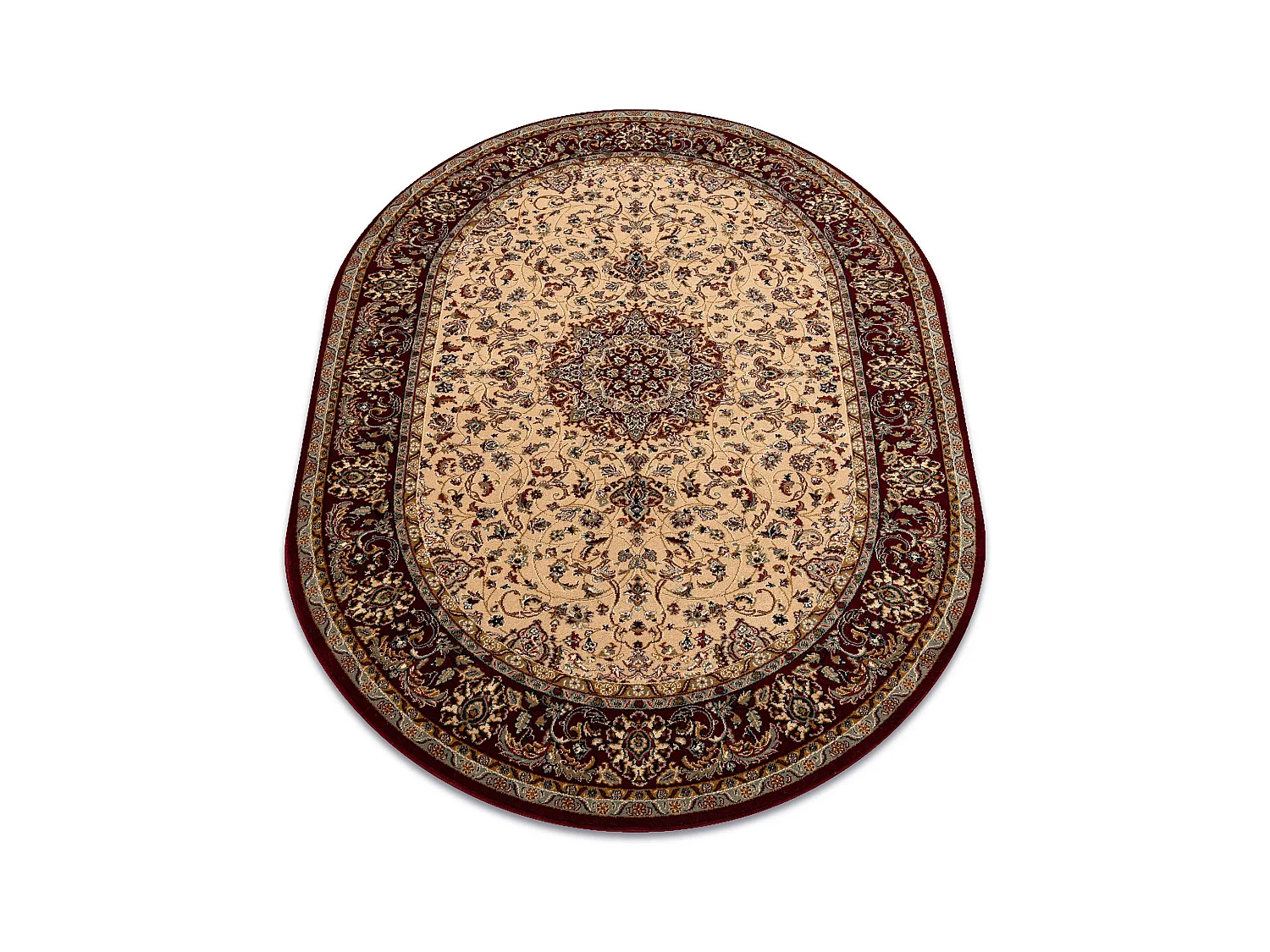 Tapis en laine POLONIA ovale Beshir Rosace rubis clair 2 170x235 cm