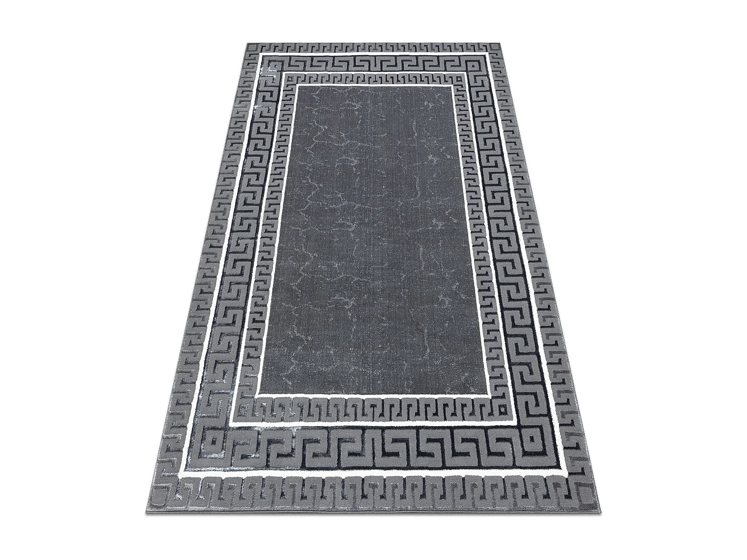 Dywan ALLURE 1960 Grecki klucz, ramka - Strukturalny, stylowy, glamour 160x220 cm