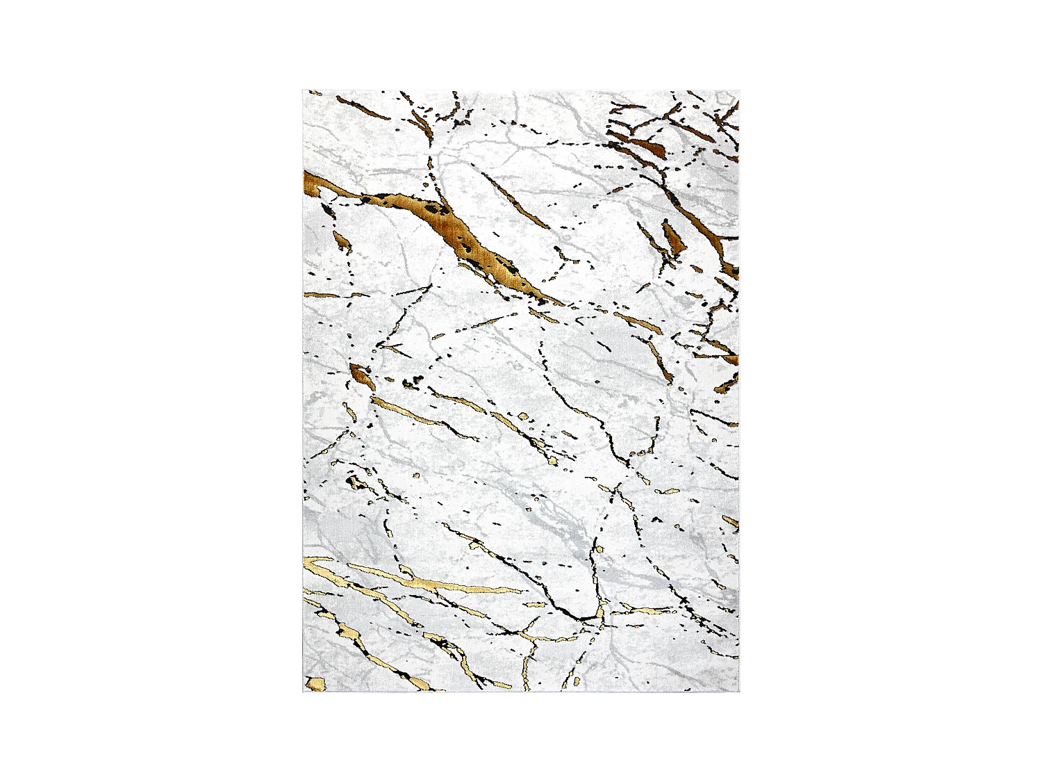 Tapis ALLURE 1963 Marbre - Structurel, élégant, glamour blanc / L'or 120x170 cm
