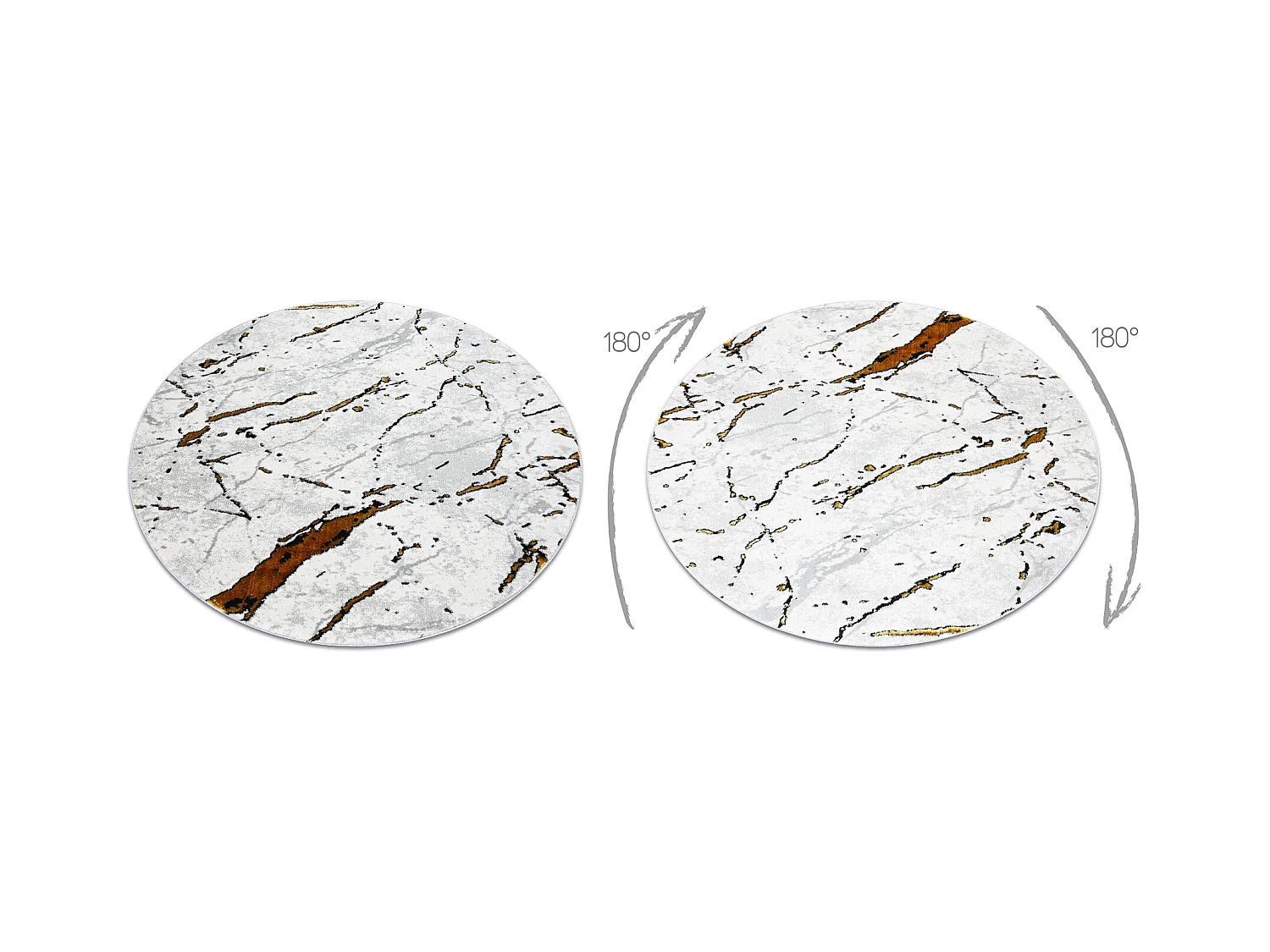 Teppich ALLURE 1963 Kreis Marmor - Strukturell, stilvoll, glamourös w cercle 100 cm