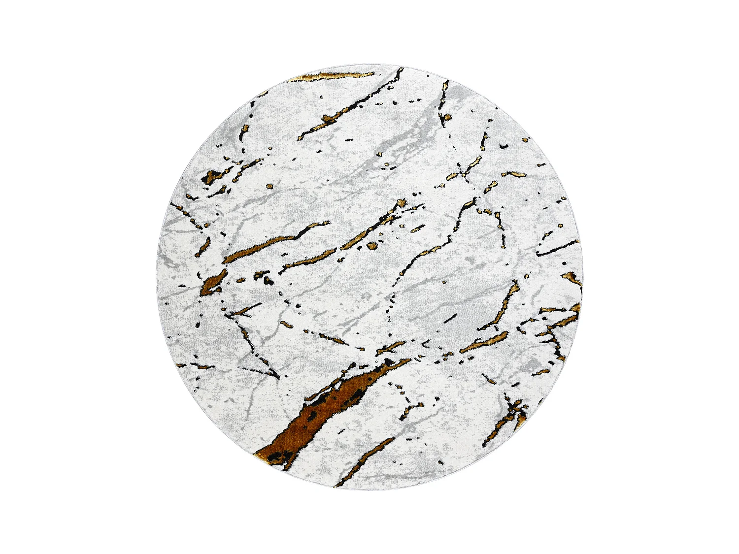 Tapis ALLURE 1963 cercle Marbre - Structurel, élégant, glamour blanc cercle 100 cm