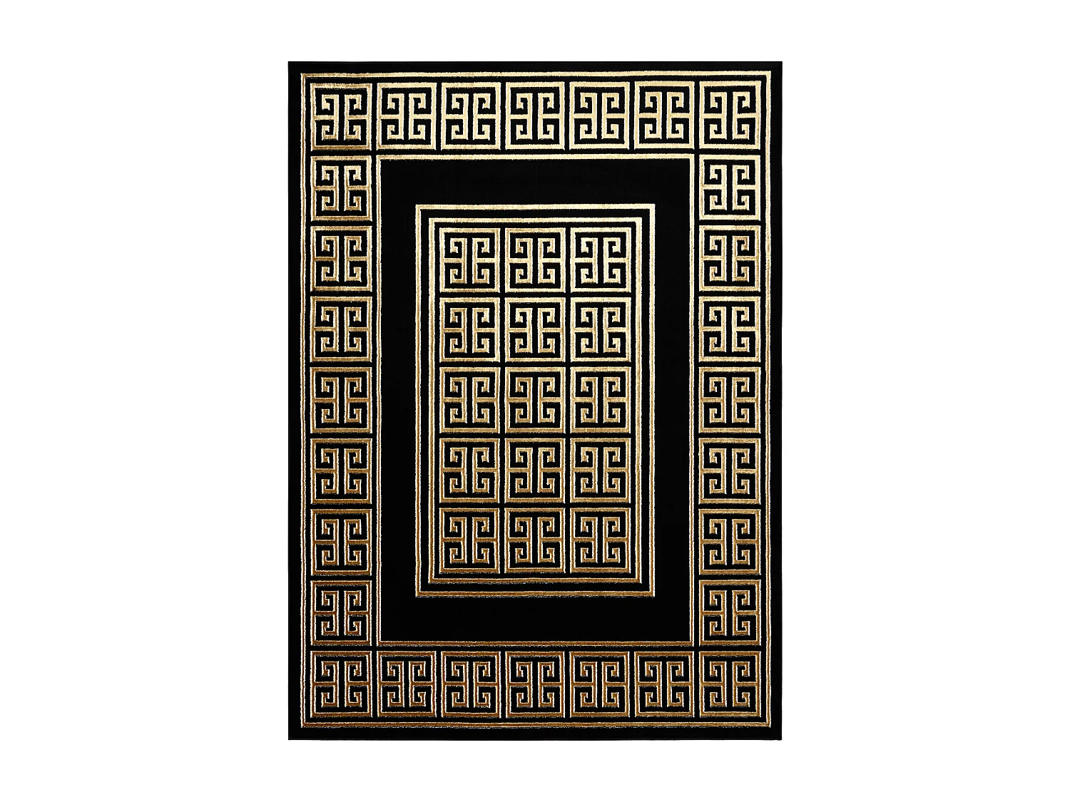 Tapijt ALLURE 1968 Grčki ključ, okvir - Structureel, stijlvol, glamo 280x370 cm