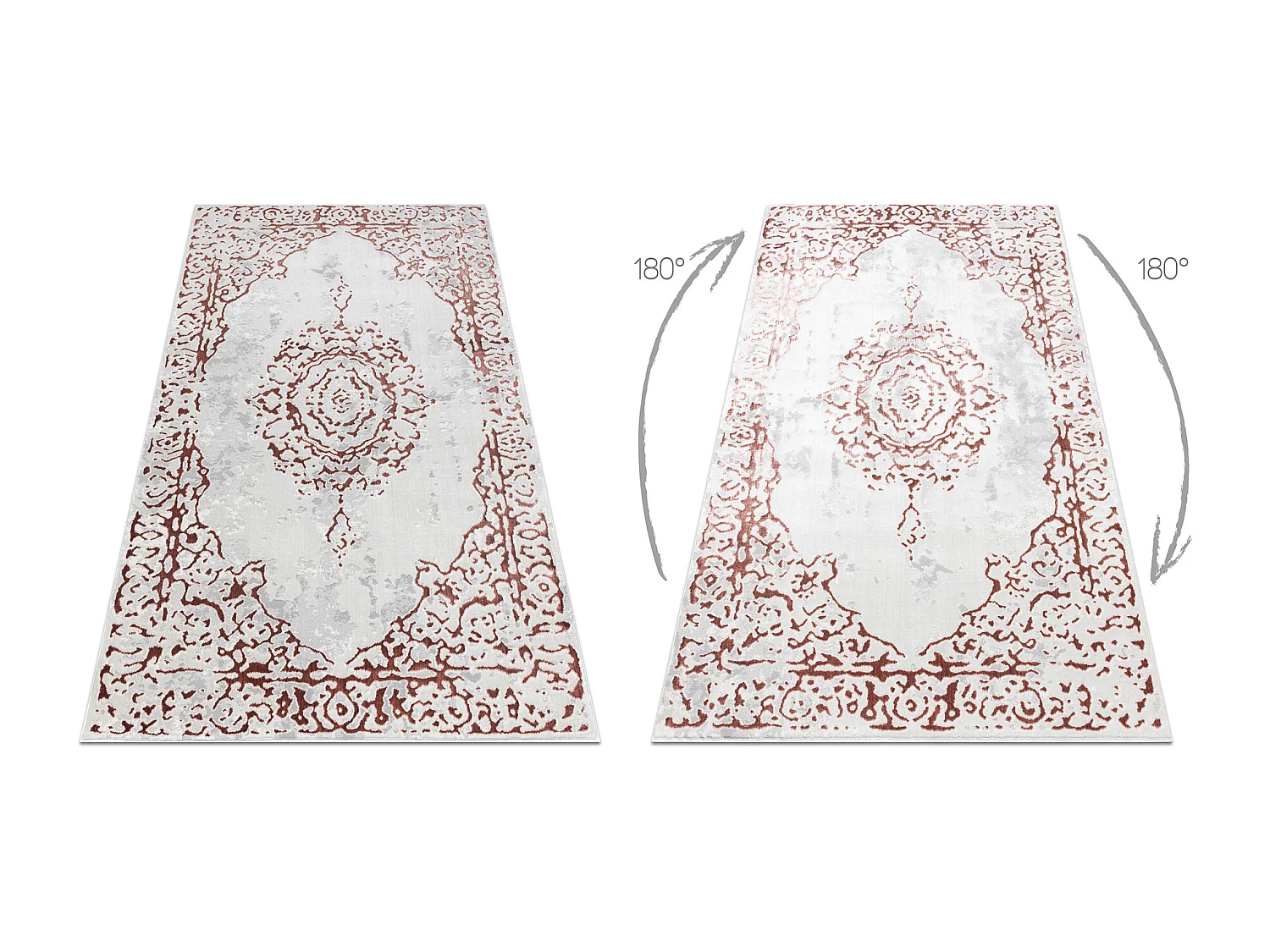 Dywan ALLURE 1961 Ornament, ramka - Strukturalny, stylowy, glamour bia 160x220 cm