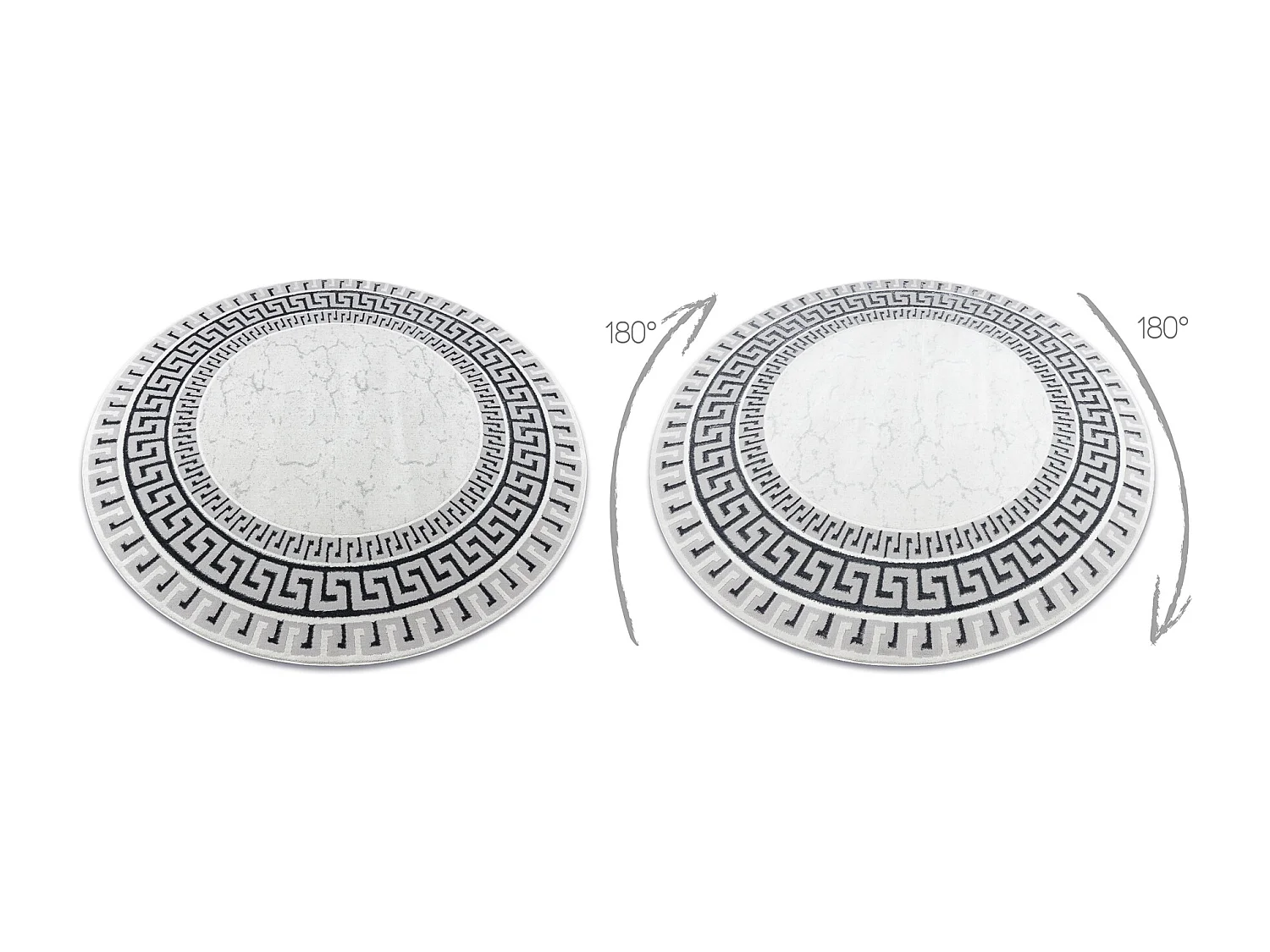 Teppich ALLURE 1960 Kreis Griechischer Schlüssel, Rahmen - Strukturel cercle 120 cm