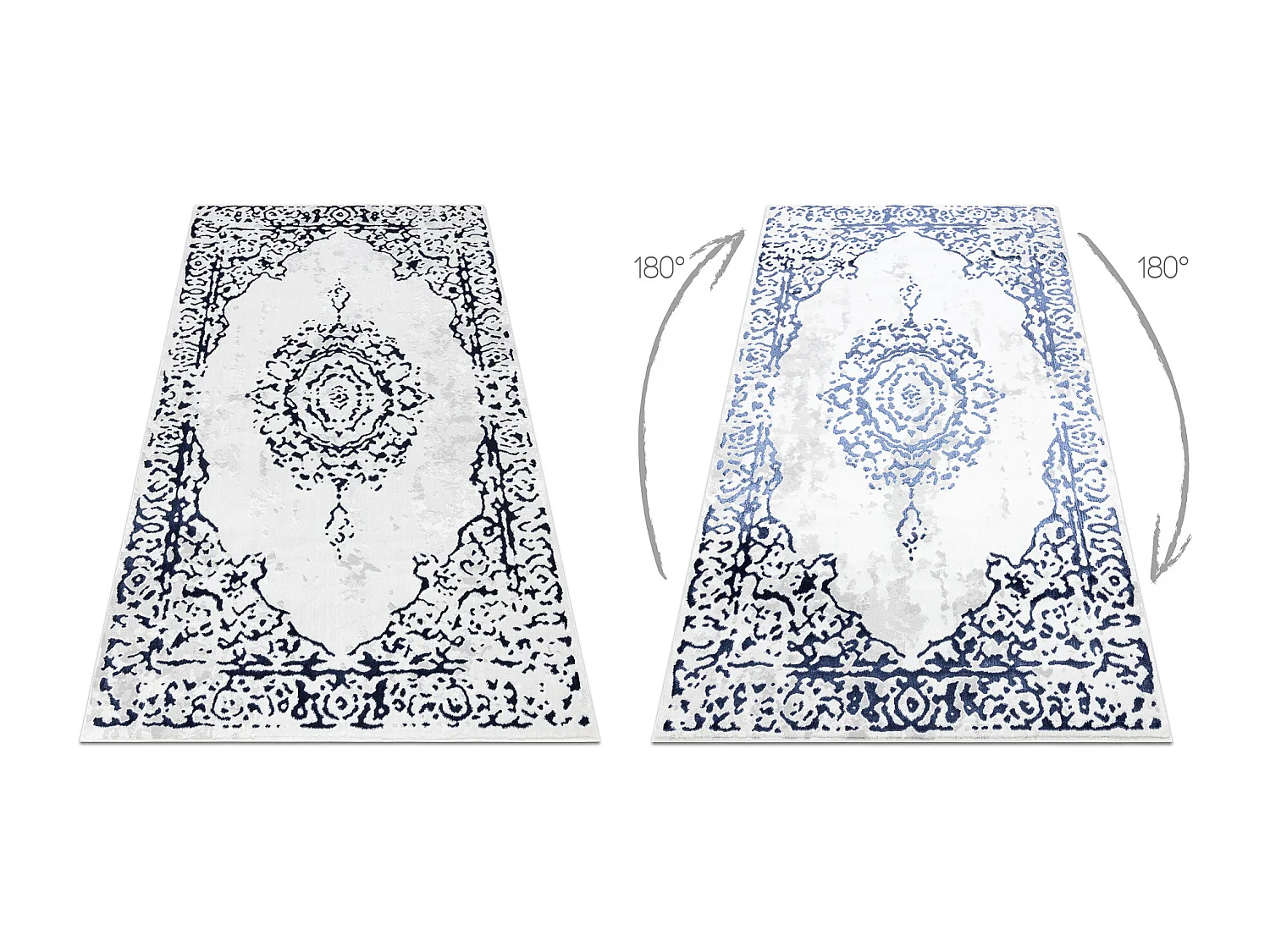 Dywan ALLURE 1961 Ornament, ramka - Strukturalny, stylowy, glamour bia 280x370 cm