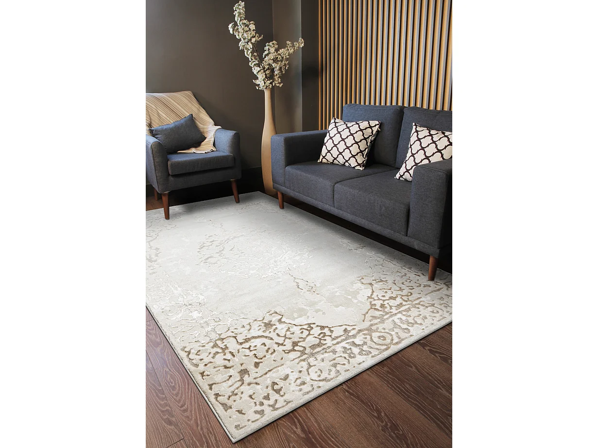 Tapis ALLURE 1961 Ornement, cadre - Structurel, élégant, glamour cr� 80x150 cm