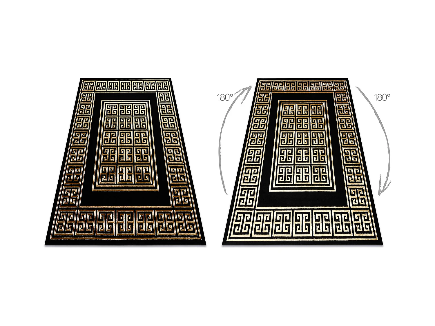 Tapis ALLURE 1968 Clé grecque, cadre - Structurel, élégant, glamour 180x270 cm